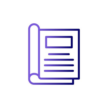 Kişisel ve ticari kullanım için gazete illüstrasyon simgesi