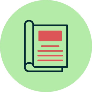 Kişisel ve ticari kullanım için gazete illüstrasyon simgesi