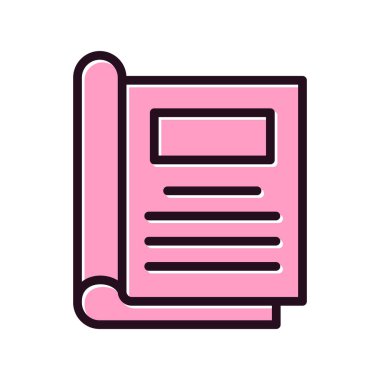 Kişisel ve ticari kullanım için gazete illüstrasyon simgesi