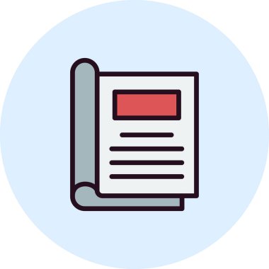 Kişisel ve ticari kullanım için gazete illüstrasyon simgesi