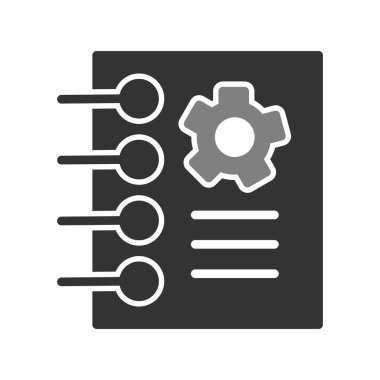 Not defteri simgesi, basit vektör çizim