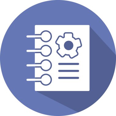 Not defteri simgesi, basit vektör çizim