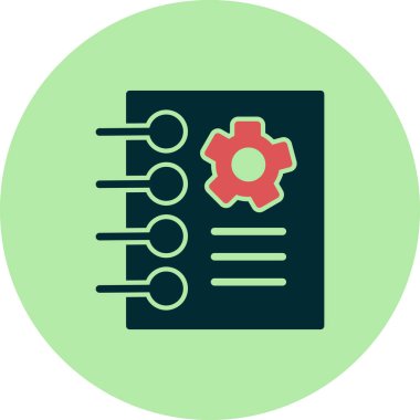 Not defteri simgesi, basit vektör çizim