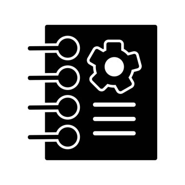 Not defteri simgesi, basit vektör çizim