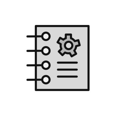 Not defteri simgesi, basit vektör çizim