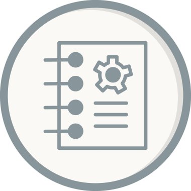 Not defteri simgesi, basit vektör çizim