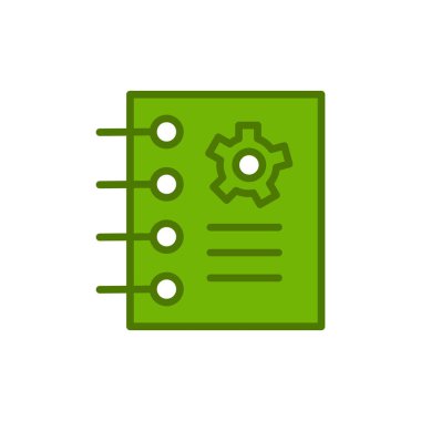 Not defteri simgesi, basit vektör çizim