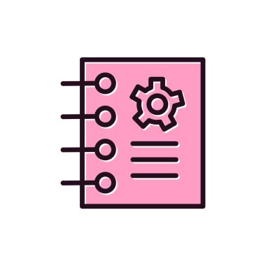 Not defteri simgesi, basit vektör çizim