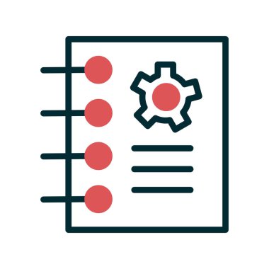 Not defteri simgesi, basit vektör çizim