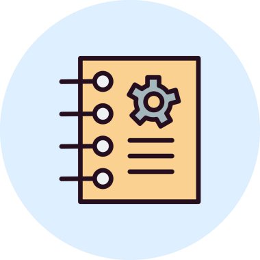 Not defteri simgesi, basit vektör çizim