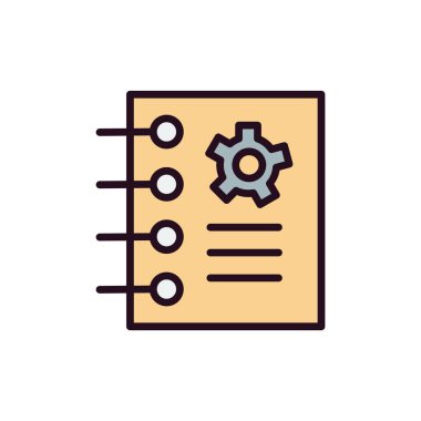 Not defteri simgesi, basit vektör çizim