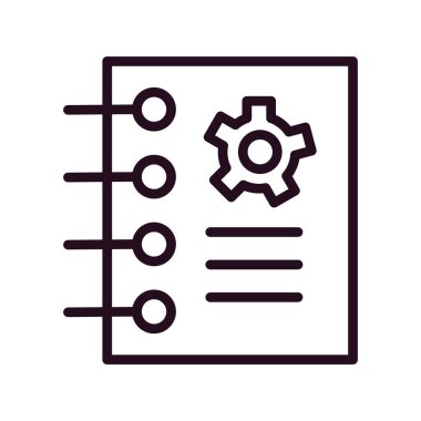 Not defteri simgesi, basit vektör çizim