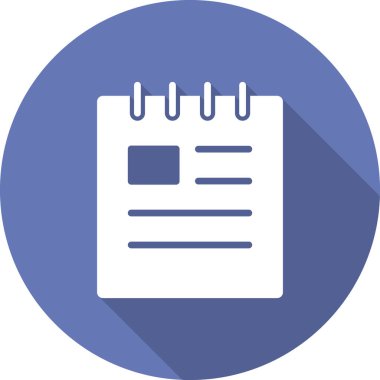 Not defteri simgesi, basit vektör çizim