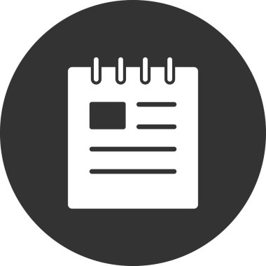 Not defteri simgesi, basit vektör çizim