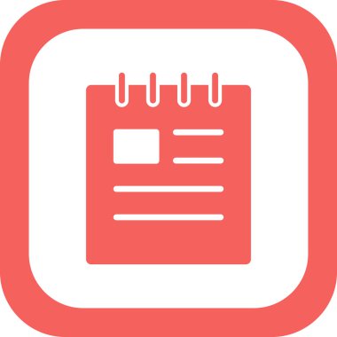 Not defteri simgesi, basit vektör çizim