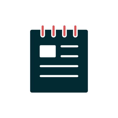 Not defteri simgesi, basit vektör çizim