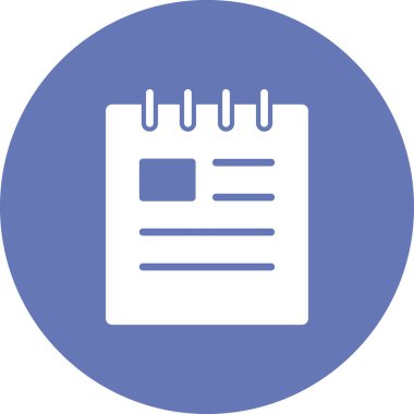 Not defteri simgesi, basit vektör çizim