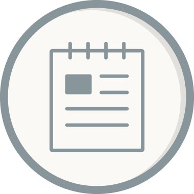 Not defteri simgesi, basit vektör çizim