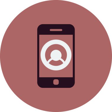 Telefon Kişi basit simgesi, vektör illüstrasyonu