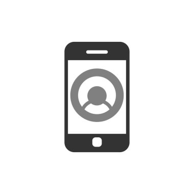 Telefon Kişi basit simgesi, vektör illüstrasyonu