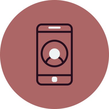 Telefon Kişi basit simgesi, vektör illüstrasyonu