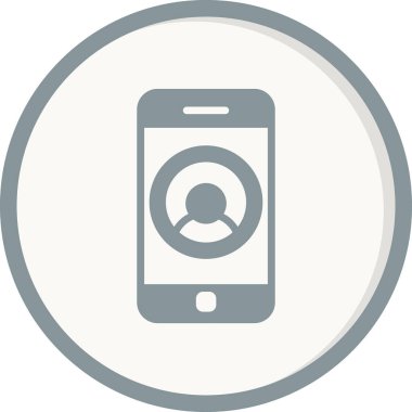 Telefon Kişi basit simgesi, vektör illüstrasyonu