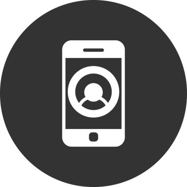 Telefon Kişi basit simgesi, vektör illüstrasyonu