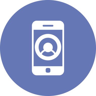 Telefon Kişi basit simgesi, vektör illüstrasyonu