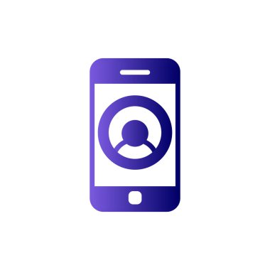 Telefon Kişi basit simgesi, vektör illüstrasyonu