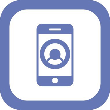 Telefon Kişi basit simgesi, vektör illüstrasyonu