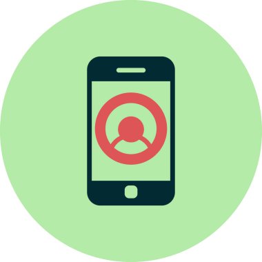 Telefon Kişi basit simgesi, vektör illüstrasyonu