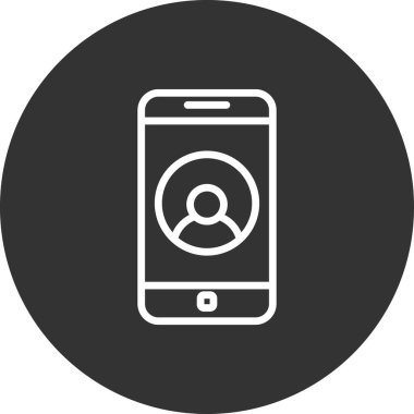 Telefon Kişi basit simgesi, vektör illüstrasyonu