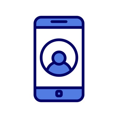 Telefon Kişi basit simgesi, vektör illüstrasyonu