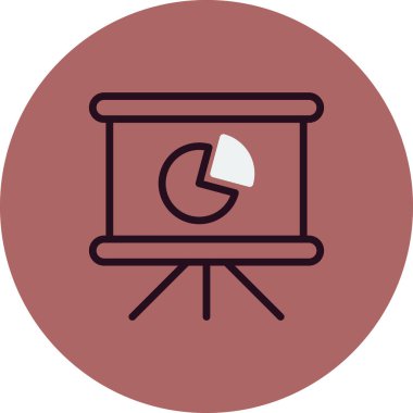 Pasta grafiği basit simgesi, vektör çizim