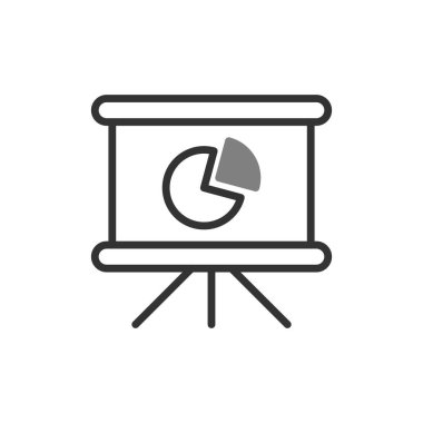 Pasta grafiği basit simgesi, vektör çizim