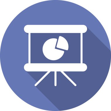 Pasta grafiği basit simgesi, vektör çizim