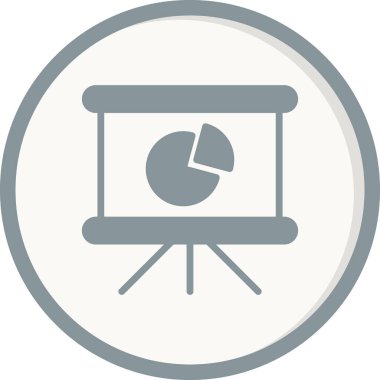 Pasta grafiği basit simgesi, vektör çizim