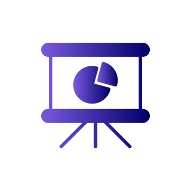 Pasta grafiği basit simgesi, vektör çizim