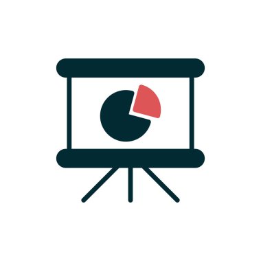 Pasta grafiği basit simgesi, vektör çizim