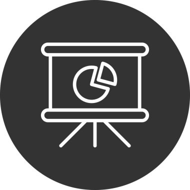 Pasta grafiği basit simgesi, vektör çizim