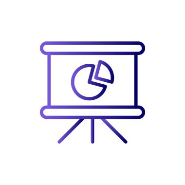 Pasta grafiği basit simgesi, vektör çizim