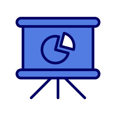 Pasta grafiği basit simgesi, vektör çizim