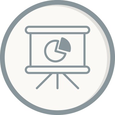 Pasta grafiği basit simgesi, vektör çizim