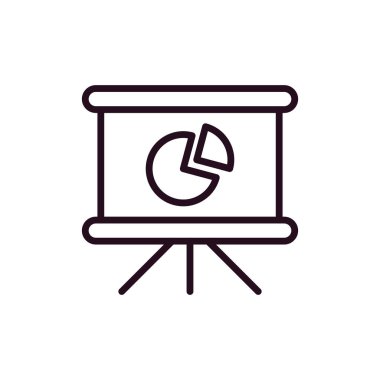 Pasta grafiği basit simgesi, vektör çizim