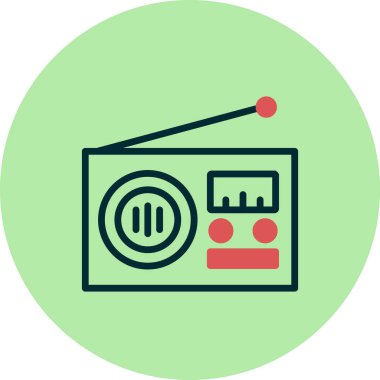 radyo simgesi vektör illüstrasyonu