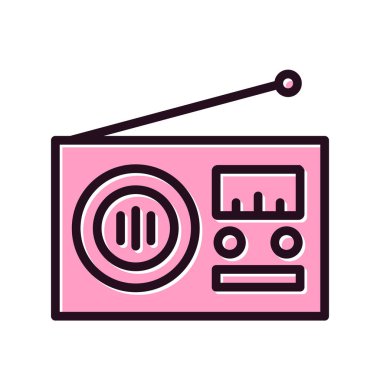 radyo simgesi vektör illüstrasyonu