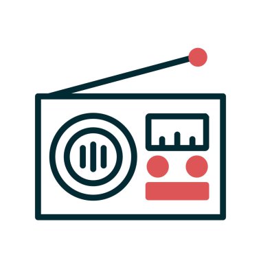 radyo simgesi vektör illüstrasyonu