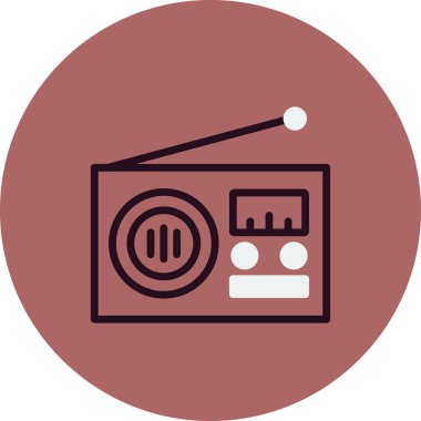 radyo simgesi vektör illüstrasyonu