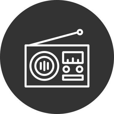 radyo simgesi vektör illüstrasyonu