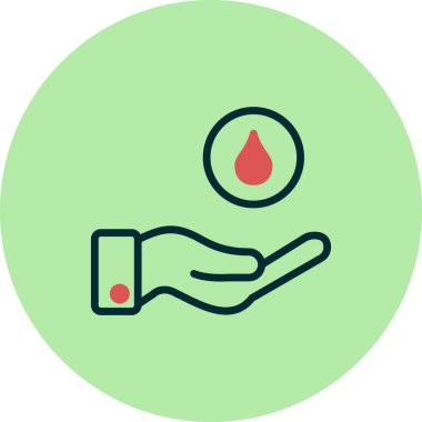 Basit dezenfektan simgesi, vektör illüstrasyonu